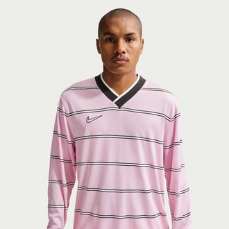 Nike Mens Energy Dri-FIT Soccer Long-Sleeve Soccer Top in Pink | IF1532-663