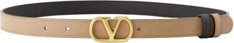 Valentino Garavani VLogo Signature Omkeerbare Riem - Dames - Riemen - Beige - 85 CM - Leer - Accessoires