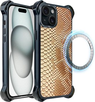OEM Funda Ibizu Dropguard Ultra Para Iphone 15 Con Magsafe, Dise&ntilde;o call Of The Wild, Color Serpiente