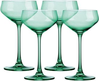 Godinger Set Of 4 Sheer Champagne Coupes