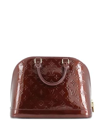 Louis Vuitton Alma Handbag Monogram Vernis PM satchel - Rosso