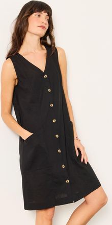 Fat Face FatFace Jena Black Regular Linen Dress