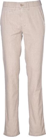 Club Of Comfort Straight-Leg Beige Linen-Cotton Blend Pants With Stretch Fit