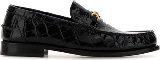 Versace Black Leather Loafers