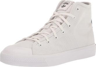 adidas Originals Nizza Sneaker, White/White/Black, 5 US Unisex Big Kid