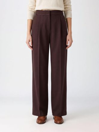 Forte_Forte Pantaloni wide leg a vita alta in misto viscosa con pince