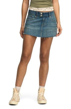 Lucky Brand Micro Denim Miniskirt in Hot To Go Wash at Nordstrom, Size 26