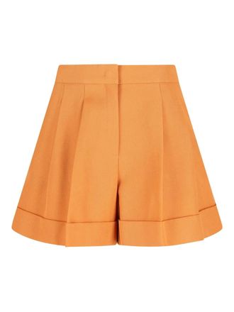 Fendi Shorts sartoriali con pieghe - Arancione