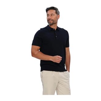 Profuomo Tops, Heren, Blauw, M, Katoen, Luxury Basic Polo