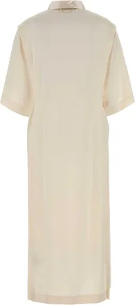 Carven Womens Dress Shirt Beige Cotton Silk