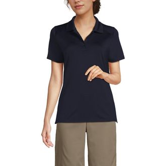 Lands End School Uniform Short Sleeve Feminine Fit Rapid Dry Polo Shirt in Classic Navy at Nordstrom, Size Xx-Small