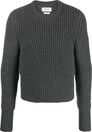 Thom Browne waffle-knit cashmere sweater - men - Cashmere - 3 - Grey