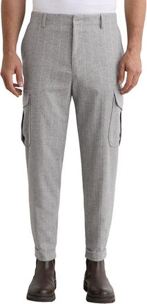Reiss Chalk Pinstripe Flannel Wool-Blend Trouser