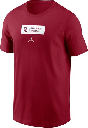 Nike Jordan Mens Oklahoma Primetime Seasonal Jordan Brand College T-Shirt in Red | N19969WOKN-BWY