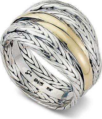 Samuel B. Two-Tone Wheat Chain Ring in Silver And Gold at Nordstrom Rack, Size 9