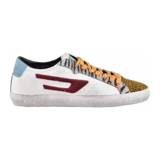 Diesel Sneakers, male, Multicolor, Size: 12 US Leather Sneakers with Rubber Sole
