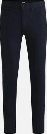 HUGO BOSS Mens P-Delaware5 Slim Fit Navy Trousers - Black