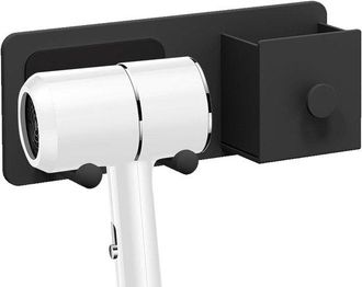 OEM Soporte Para Secador De Pelo - Organizador De Ba&ntilde;o - Instalaci&oacute;n Autoadhesiva - 23 X 9,5 X 6 Cm - Negro