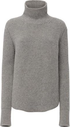 Câllas Milano Barrie Ribbed Turtleneck in Grey at Nordstrom, Size X-Large It