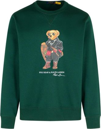 Polo Ralph Lauren Polo Bear Green Cotton Blend Sweatshirt
