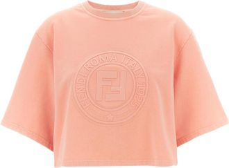 Fendi Hoodies & sweatvesten, Dames, Roze, XS, Katoen, 3D Roma Sweatshirt
