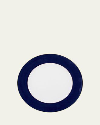 Raynaud Horizon Blue de Four Filet Gold Buffet Plate