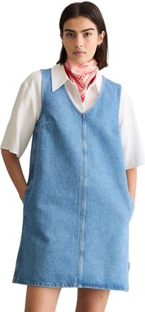 Marc O'Polo Denim Jeanskleid MARC OPOLO DENIM, Damen, Gr. XL, N-Gr, medium blau, Obermaterial: 100% Baumwolle, loose fit ca. Mitte Oberschenkel, Kleider Jeanskleid, loo