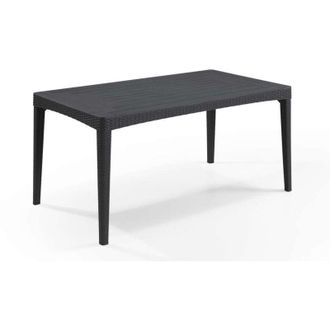 Keter Allibert - Tavolo da Giardino 160x90x74 cm in Resina Keter Girona Antracite