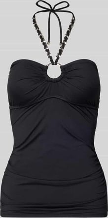 Michael Kors Tankini-Oberteil mit Neckholder in Gliederketten-Optik in Black, Gr&ouml;&szlig;e XS