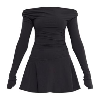 Bond-Eye Dames, Jurken, Zwart, Maat: Xs/S Tweed