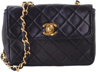 Chanel Pre-owned Vintage Schoudertas - Dames - Vintage Schoudertas - Zwart - ONE Size - Leer - Vintage