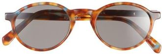 Eyebobs Board Stiff 49mm Round Polarized Sunglasses in Spotty Blue Tort /Brown at Nordstrom