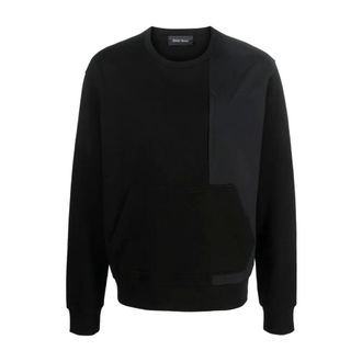 Herno Sweatshirts, male, Black, Size: 2XL Panelled-Design Sweatshirt