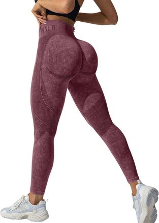 Generic Scrunch Seamless Leggings for women uk Gym Leggings for Women High Waisted Tummy Control Buttery Soft Ruched Bums Activewear Compression Yoga Pants Ti