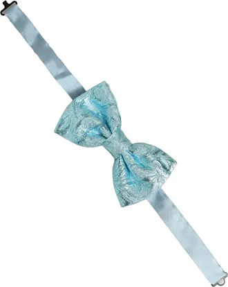 Dolce & Gabbana Floral Brocade Silk Bow Tie - Blue