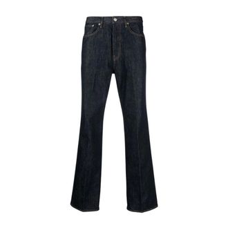 Auralee Straight Leg Jeans - Heren - Jeans - Blauw - Maat: W34 Katoen