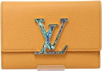 Louis Vuitton Pre-owned Leren Portemonnee - Dames - Vintage Accessoires - Oranje - ONE Size - Leer - Vintage
