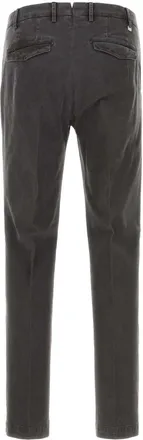 Pantaloni Torino Mens Dark Grey Stretch Cotton Pant Grigio Exterior: Elastane Pantaloni Trousers