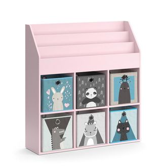 Vicco Estanter&iacute;a Infantil Luigi, Rosa, 107.2 X 114.2 Cm Con 6 Cajas Plegables (gris), Vicco