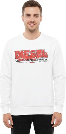 Diesel White Crew Neck Sweatshirt