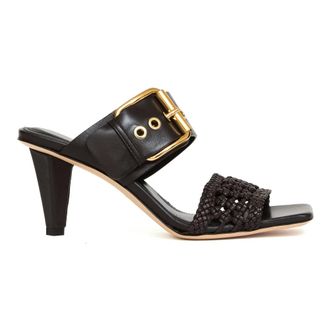 AGL Heeled Mules, female, Brown, Size: 8 1/2 US Slide Pelle Intrecciata