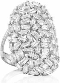 House of Frosted White Topaz Ring in White Gold at Nordstrom Rack, Size 7