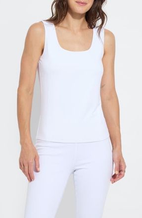 Lyss&eacute; ntials Evie Scoop Neck Tank in White at Nordstrom, Size X-Small