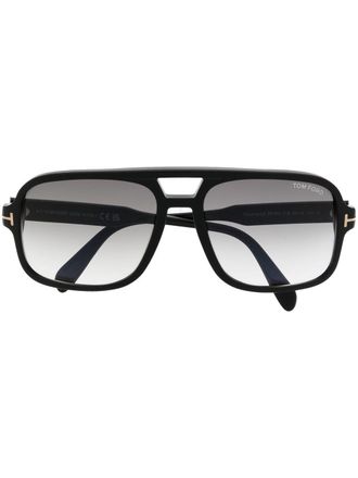 Tom Ford Eyewear pilot-frame tinted sunglasses - Black