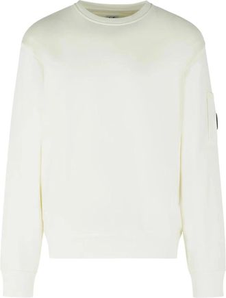 C.P. Company Crewneck Sweatshirt - Heren - Sweatshirts - Wit - L - Katoen - Hoodies & sweatvesten