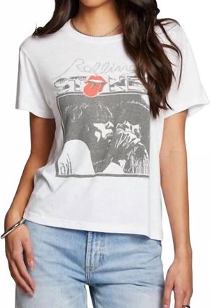 Chaser Mick And Keith Rolling Stones Graphic Tee In White
