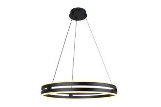 Arena L&aacute;mpara Led Moderna De Anillo Negro 60 Cm - Arena