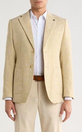 T.R. Premium Slim Fit Cotton Blend Blazer in Beige at Nordstrom Rack, Size X-Large