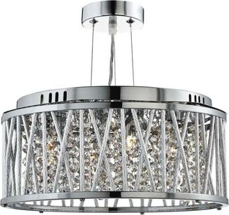 Searchlight Searchlight Elise - 3 Light Ceiling Pendant Chrome with Crystals, G9