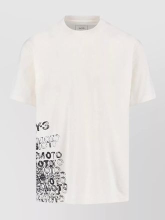 Yohji Yamamoto graphic crew neck top short sleeves